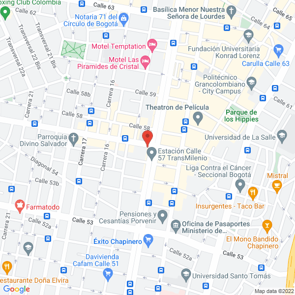 Mapa de Alquiler Automotores Bogotá