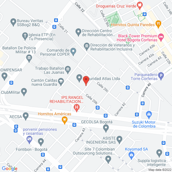Mapa de Productos Alimenticios Simonetta S.A.