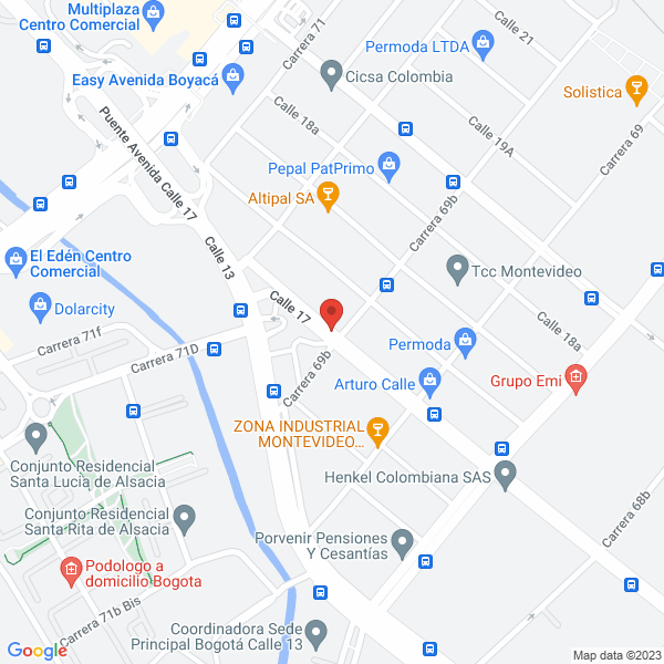 Mapa de Papelera Industrial Fk Ltda. Papelera Fk Ltda.
