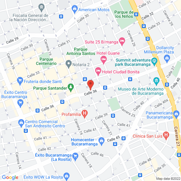 Map of Optica Central E.U.