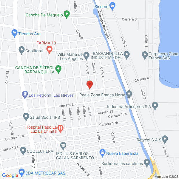 Map of Inversiones Linugo S.A.S.