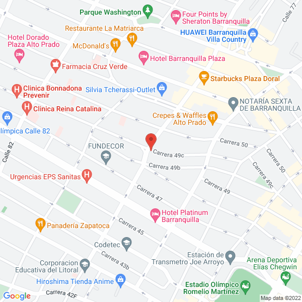 Map of Jaison Sosa Hair & Make-Up Artists S.A.S.