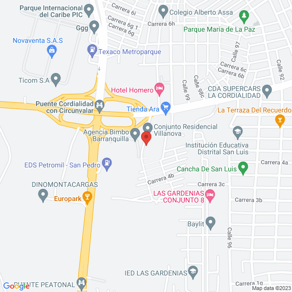 Map of Transportadora Gutiérrez Cerón S.A.S.