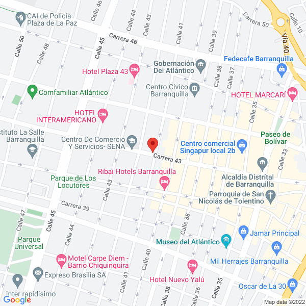 Map of Inversiones De La Ossa Santiz S.A.S.