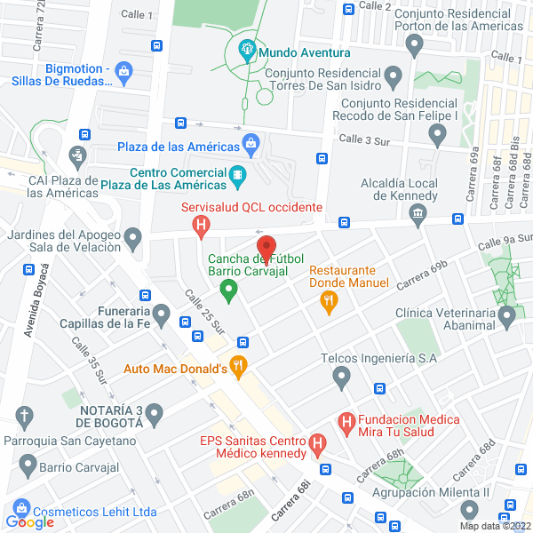 Mapa de Pinturas Y Acabados Industriales Ltda.