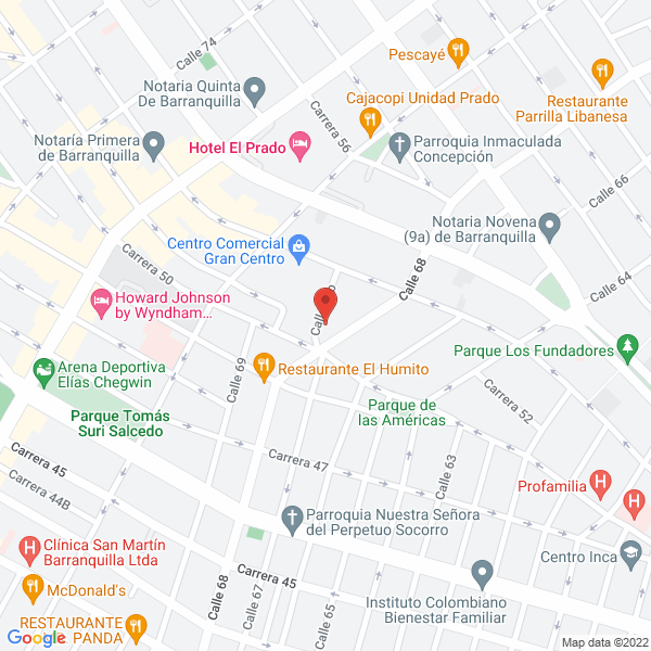 Map of Obed Salud Ips S.A.S.