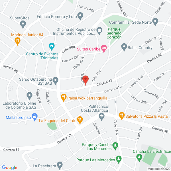 Map of Inversiones Delipizza S.A.S.