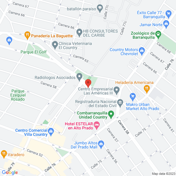 Map of Energia Empresarial De La Costa S.A. Esp