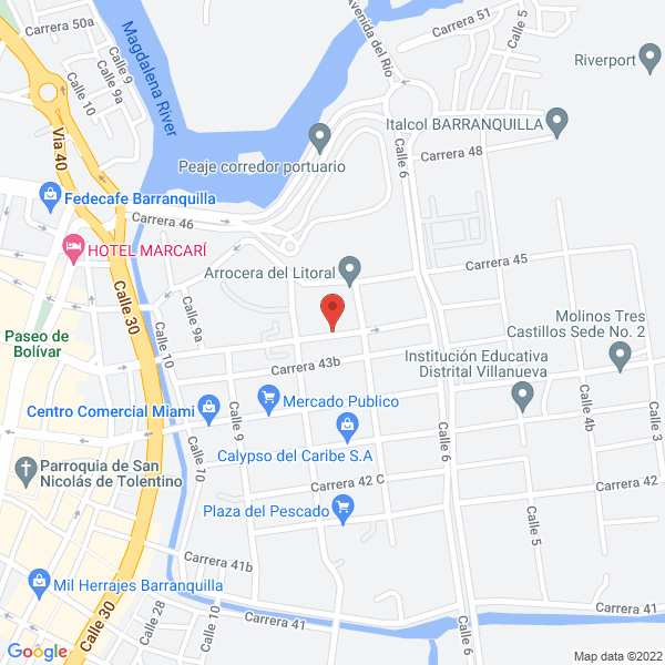 Map of Poliplastics S.A.S