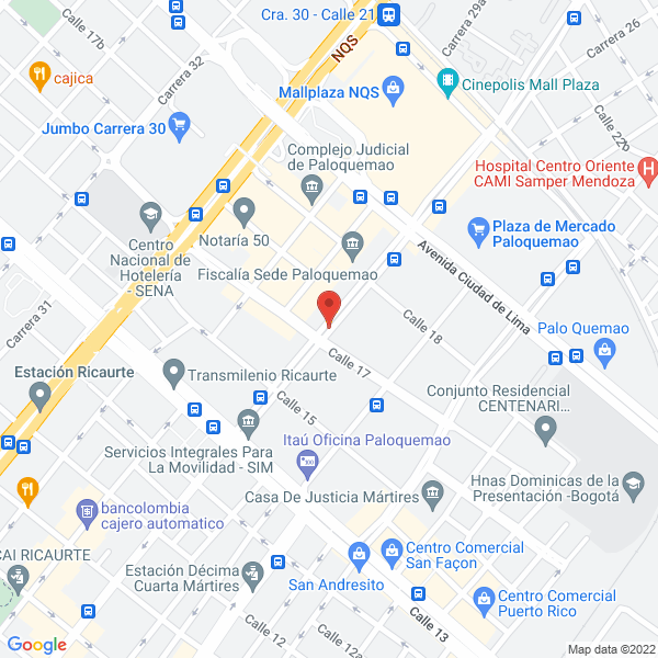 Mapa de Almacén De La Construcción Y La Decoración Ltda.