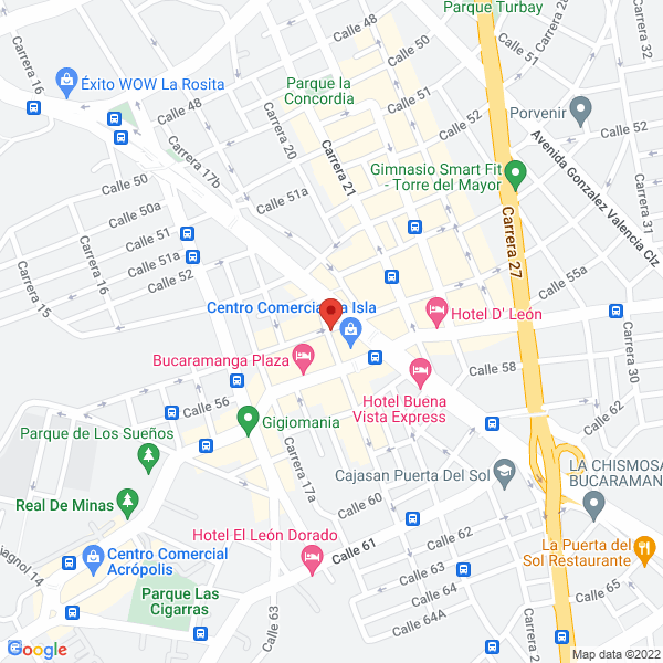 Map of Perfumería Lucho Bucaramanga S.A.S.