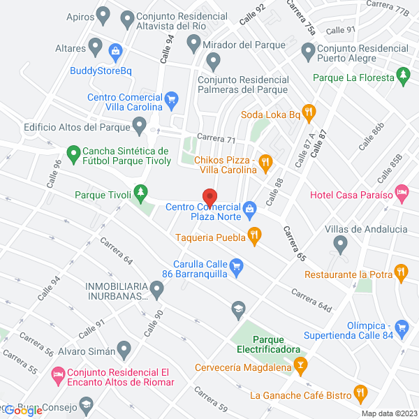 Map of Bienes Y Contrucciones De La Costa S.A.S. Sigla Inmocaribe S.A.S.
