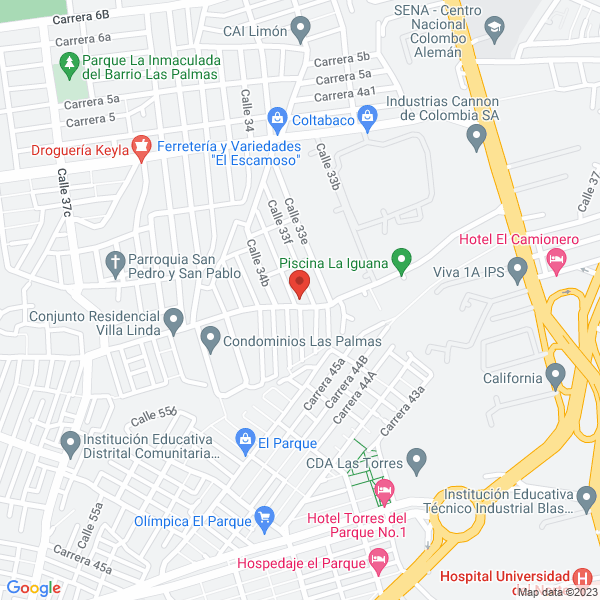 Map of J.J. Transportes E.U.