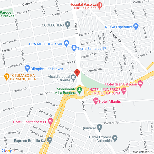 Map of Promotora De Inversiones Vasquin S.A.S.