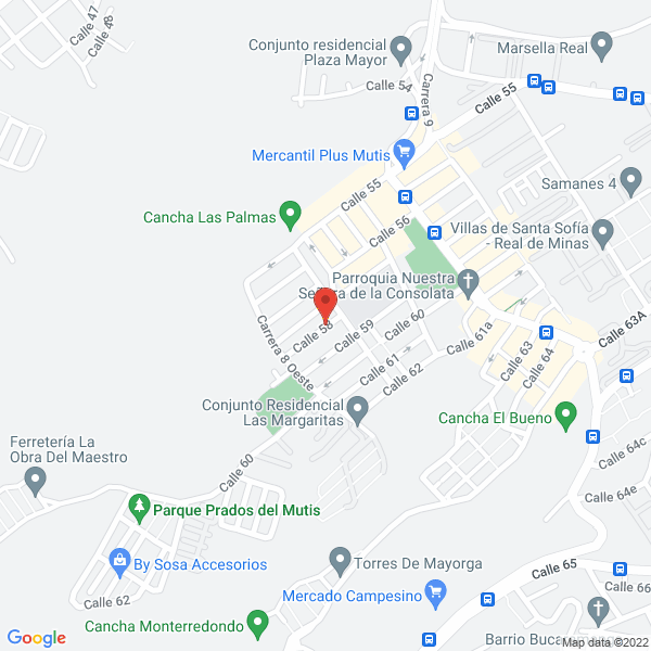 Map of Constructora Orozco Díaz S.A.S.