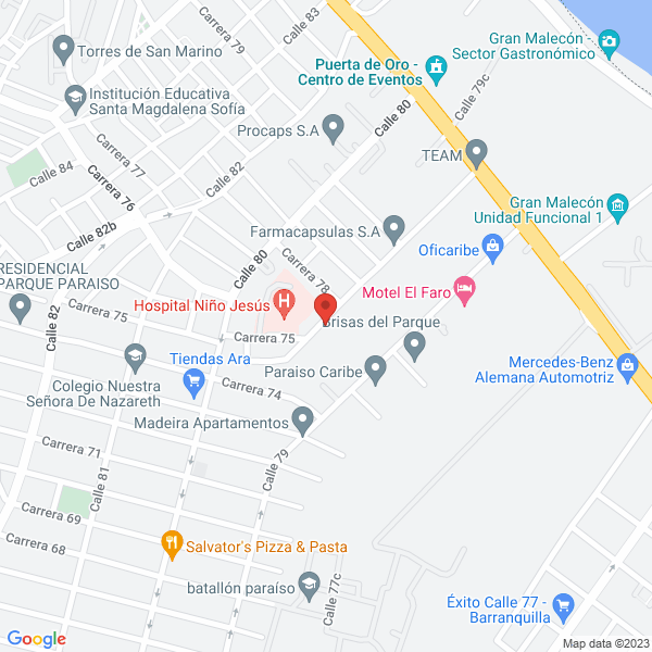 Map of Constructora Y Desarrollo Inmobiliario Del Caribe S.A.S.