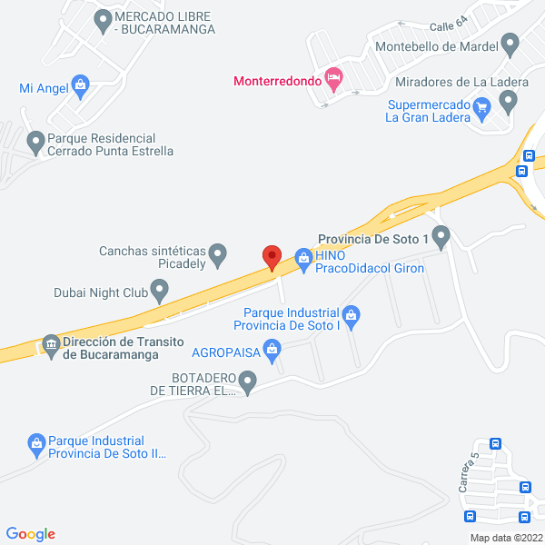 Map of W.G Santander S.A.S.