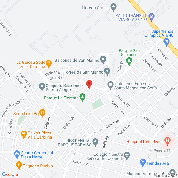 Map of Transportes Cumanta S.A.S. Sigla Transcumanta S.A.S.