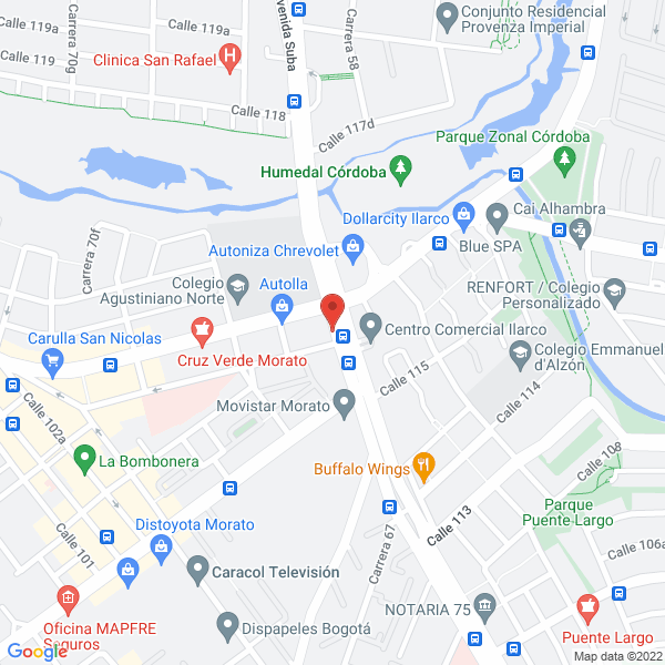 Mapa de Vehículos Erasmo Pulgarín S.A.S.