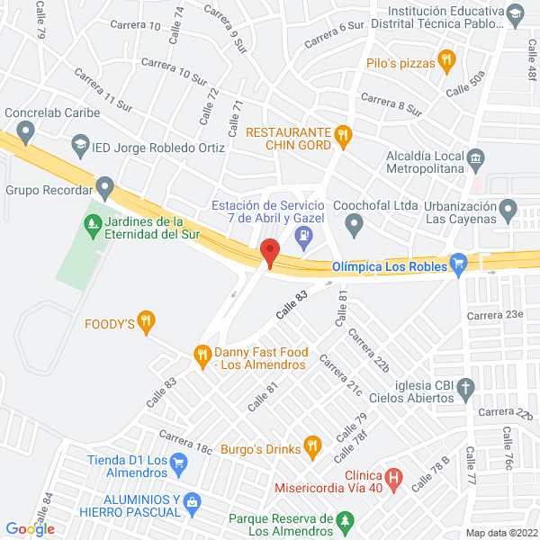 Map of Mora & Montero S.A.S.