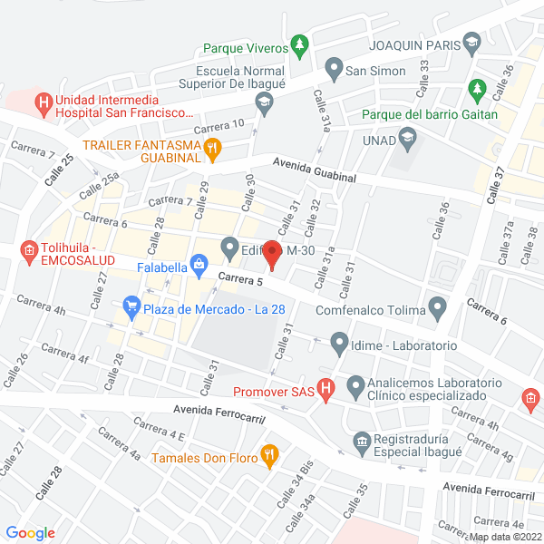 Map of Inversiones Empresariales 2M S.A.S.
