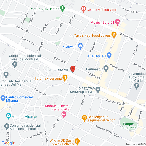 Map of Gitif 96 Piñateria Desechables Papeleria S.A.S. Sigla Gitif 96 S.A.S.