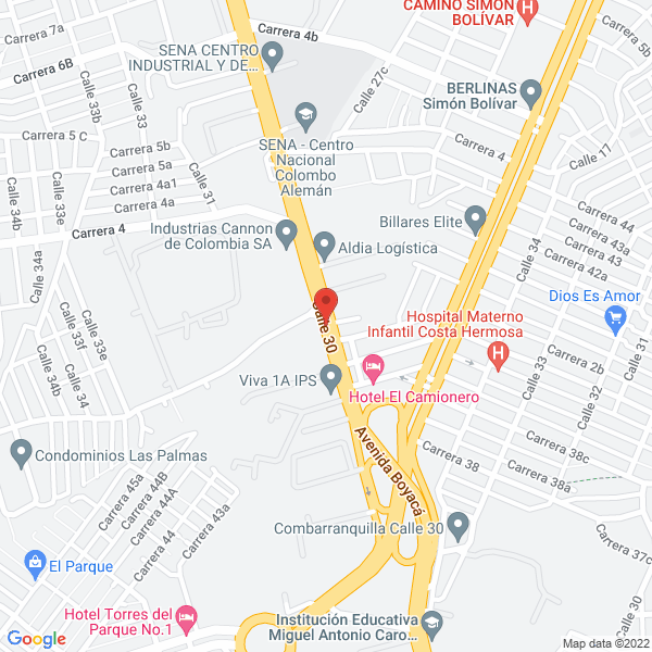 Map of Inversiones Transporte A Caribe Ltda.
