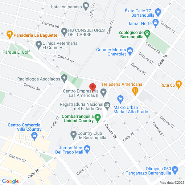 Map of Comercializadora Solgan Trading S.A.S.
