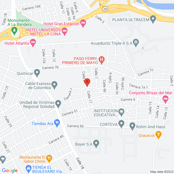 Map of Empresa De Buses Del Atlántico Ltda. Embusa