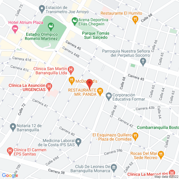 Map of Comercializadora La Kasa S.A.S.