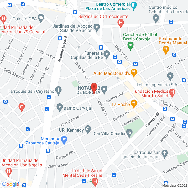 Mapa de Invezcol S.A.S.