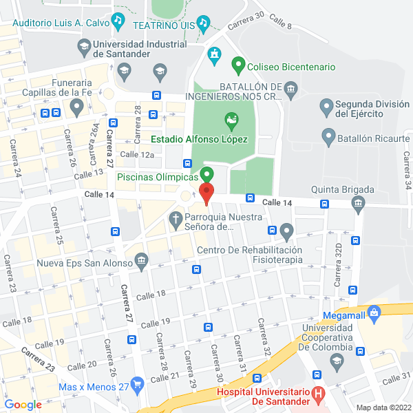 Map of Urban Gestores Empresariales S.A.S.