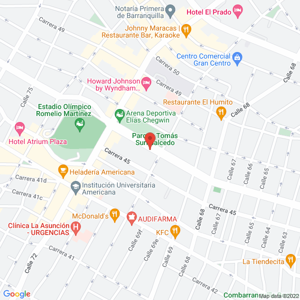 Map of Representaciones Puerta De Oro S.A.S.