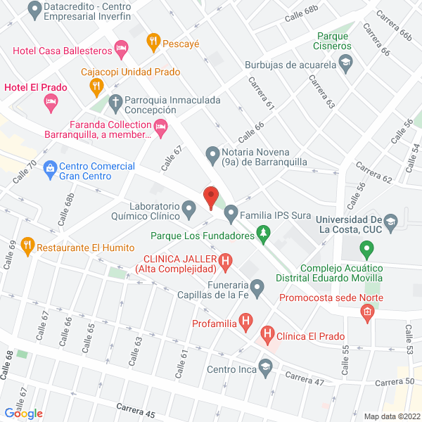 Map of Jaime Rueda Guarin Y Compania Ltda..