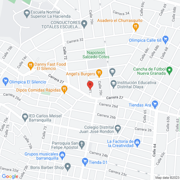 Map of Comercializadora E Inversiones Michell Cell S.A.S.
