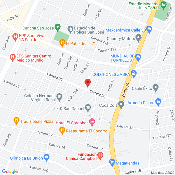 Map of Comercializadora Mp&C S.A.S.
