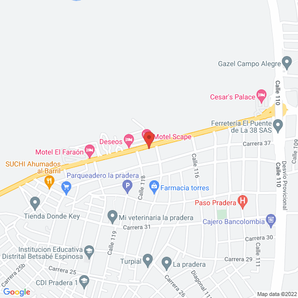 Map of Pegantes De La Costa S.A.S.