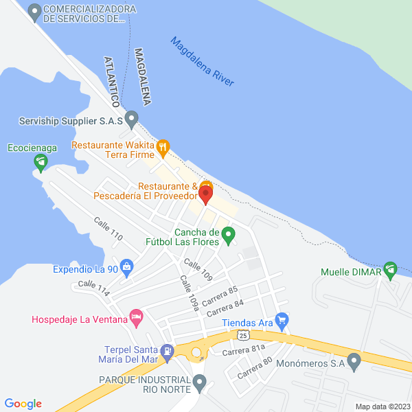 Map of Sociedad Portuaria Muelles Del Magdalena S.A. Sigla Muellemagd S.A.