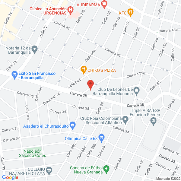Map of H.M.P. S.A.S.