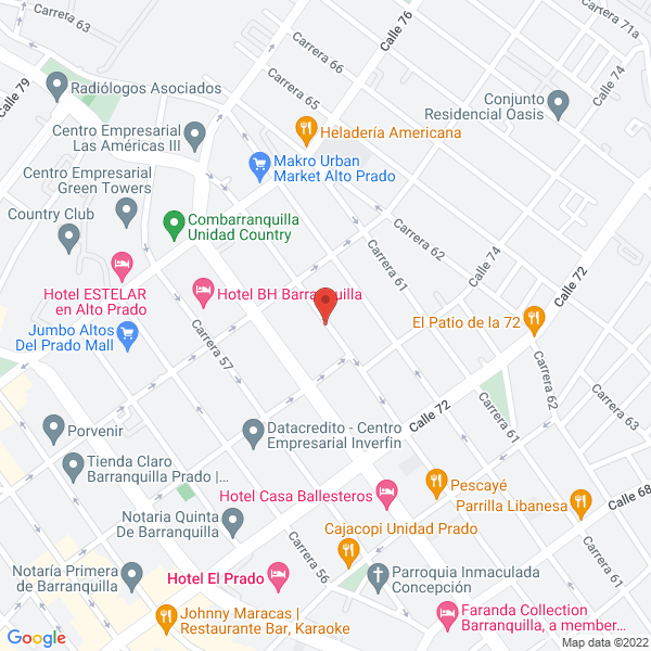 Map of Decortec Ltda. En Liquidación