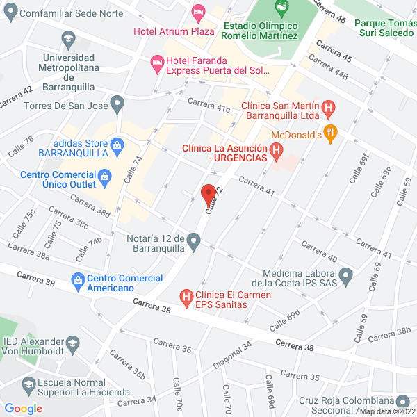 Map of Afiliaciones Estrategicas Comerciales S.A.S. Sigla Afescom