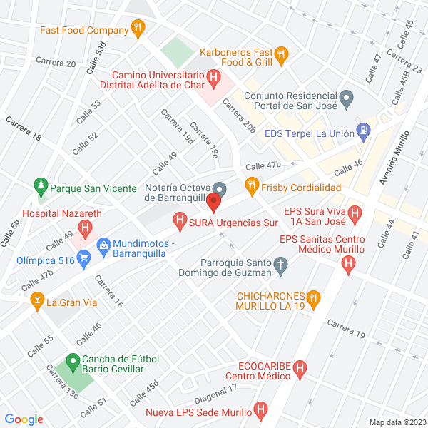 Map of Distribuidor De Repuestos Para Motocicletas Primotos S.A.S.