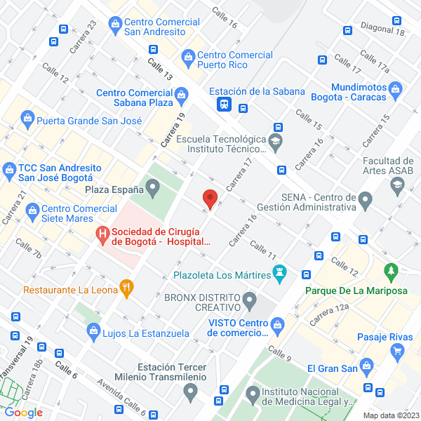 Mapa de Distriviveres La Libertad De La 11 S.A.S.