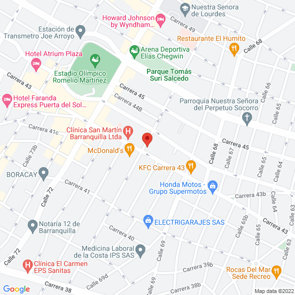 Map of La 70 Construcciones S.A.S.