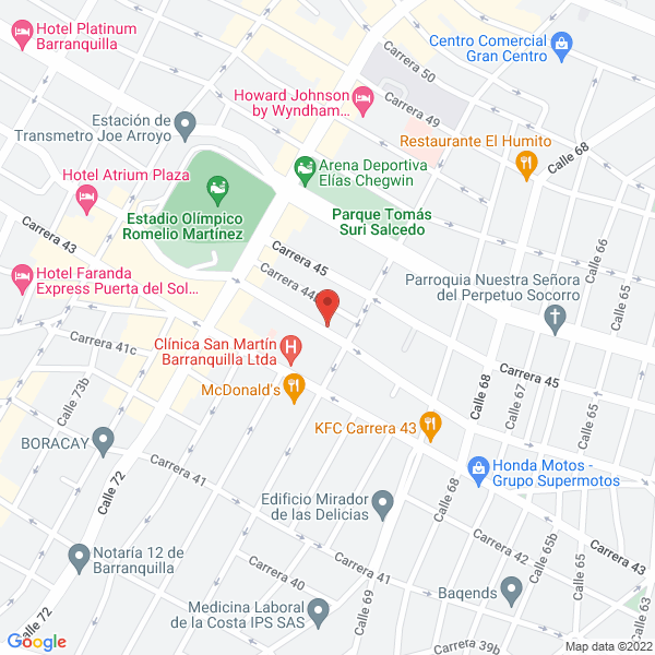 Map of Comercializadora De Carbones J&C S.A.S.