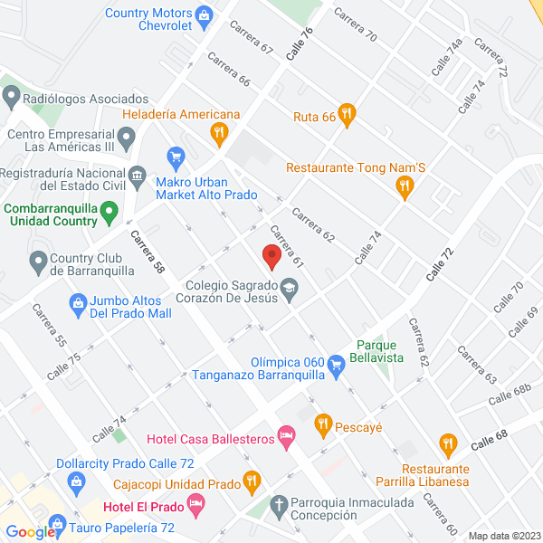 Map of Dispensadoras Barranquilla S.A.S.