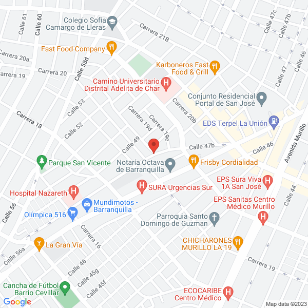 Map of Registradoras Y Equipos Del Caribe S.A.S.