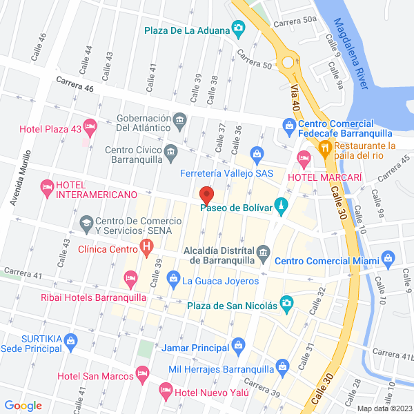 Map of Transportes Especiales De Barranquilla Puerta De Oro S.A.S.