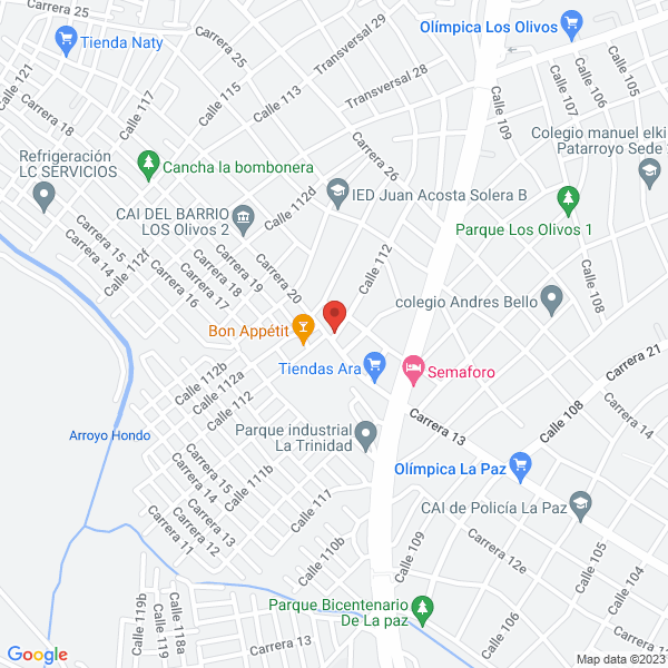 Map of Hidrosanitarias Y Construcciones H.C.J. S.A.S.