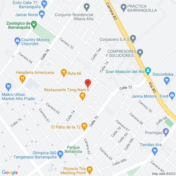 Map of Ingeniería Construcciones E Inversiones Ltda. Ici Ltda.